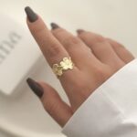 انگشتر ردیفی گل - تصویر 2
