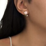 گوشواره گل میناکاری ریز - تصویر 2
